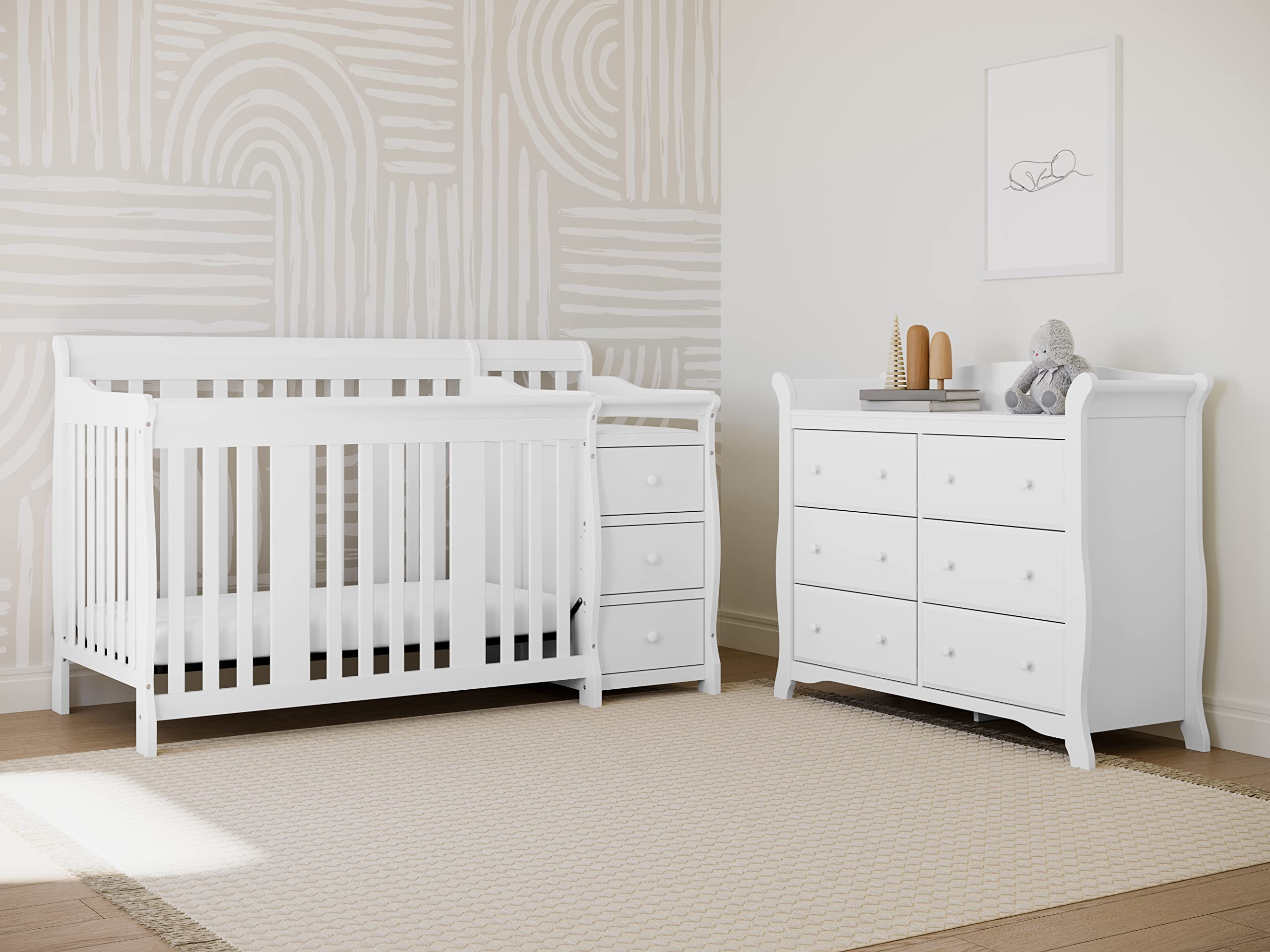 Avalon six-drawer double dresser dimensions 50.9 x 17.5 x 40.1 in