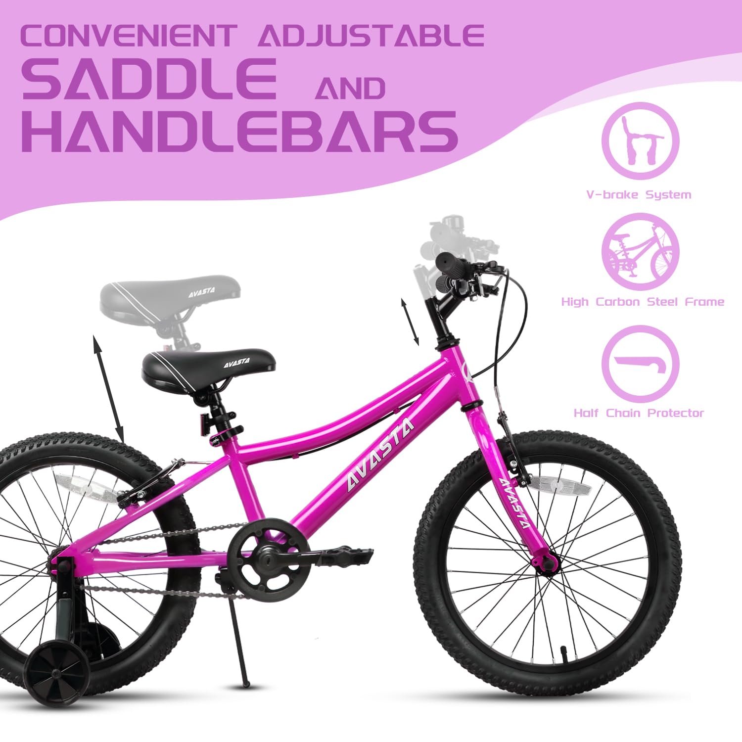 18x1.95 inch tyres AVASTA Bilbo 18 inch kids bike
