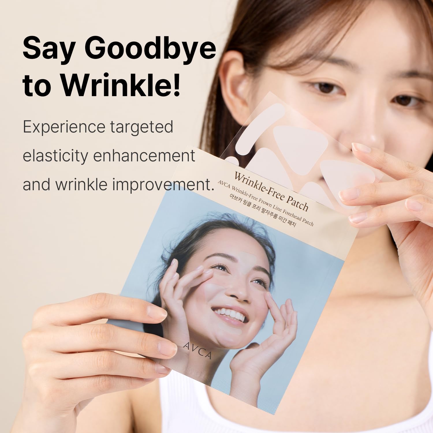 AVCA wrinkle repair patches for forehead and frown lines application