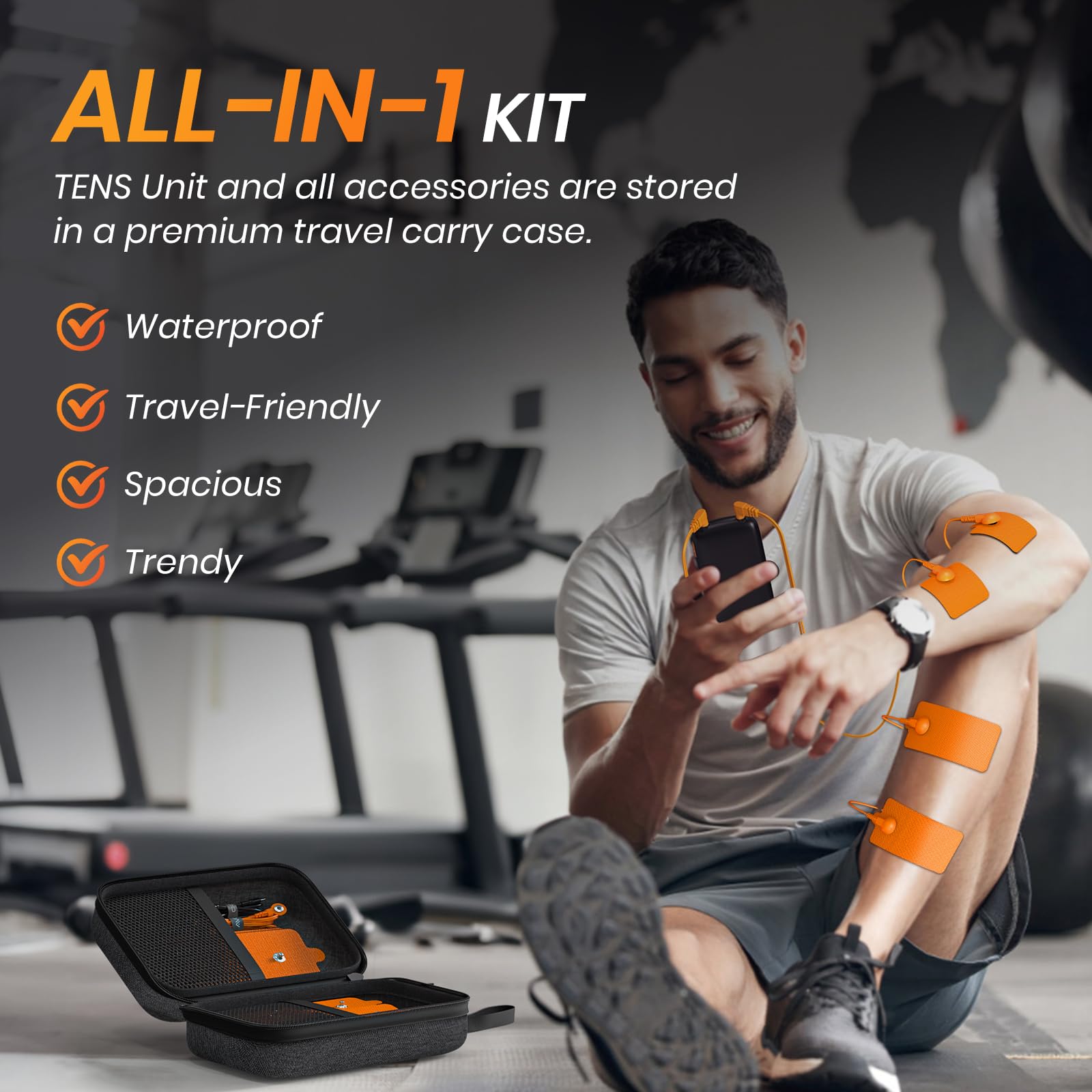 Two pad sizes for AVCOO 3-in-1 TENS Unit