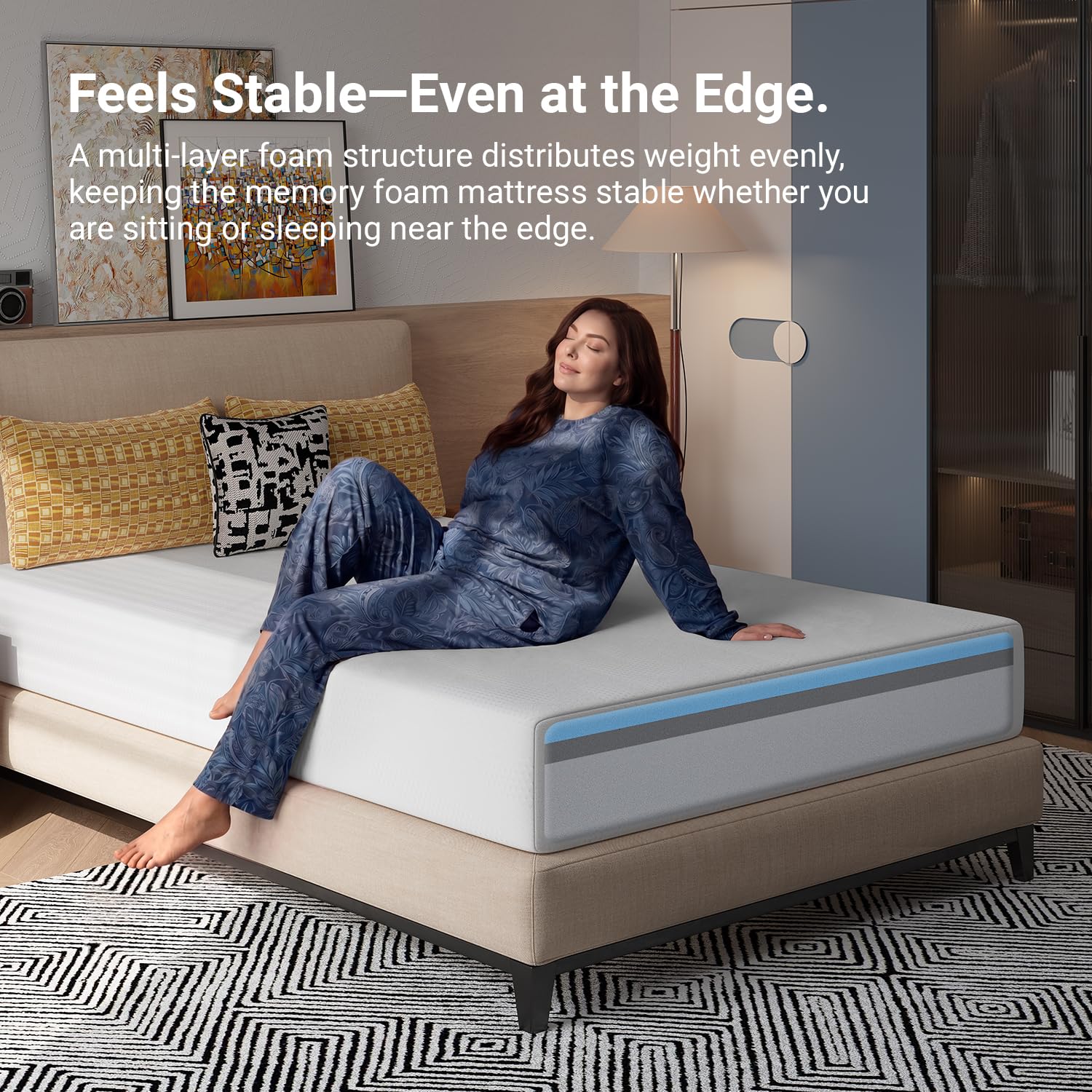 Gel memory foam layer in Avenco mattress full