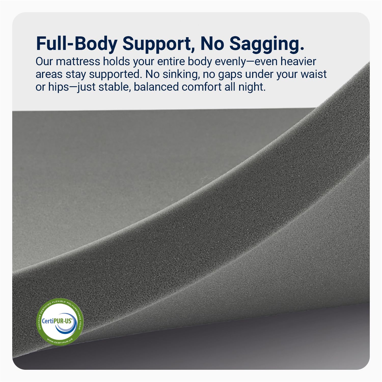 Moisture-release cover on Avenco full mattress