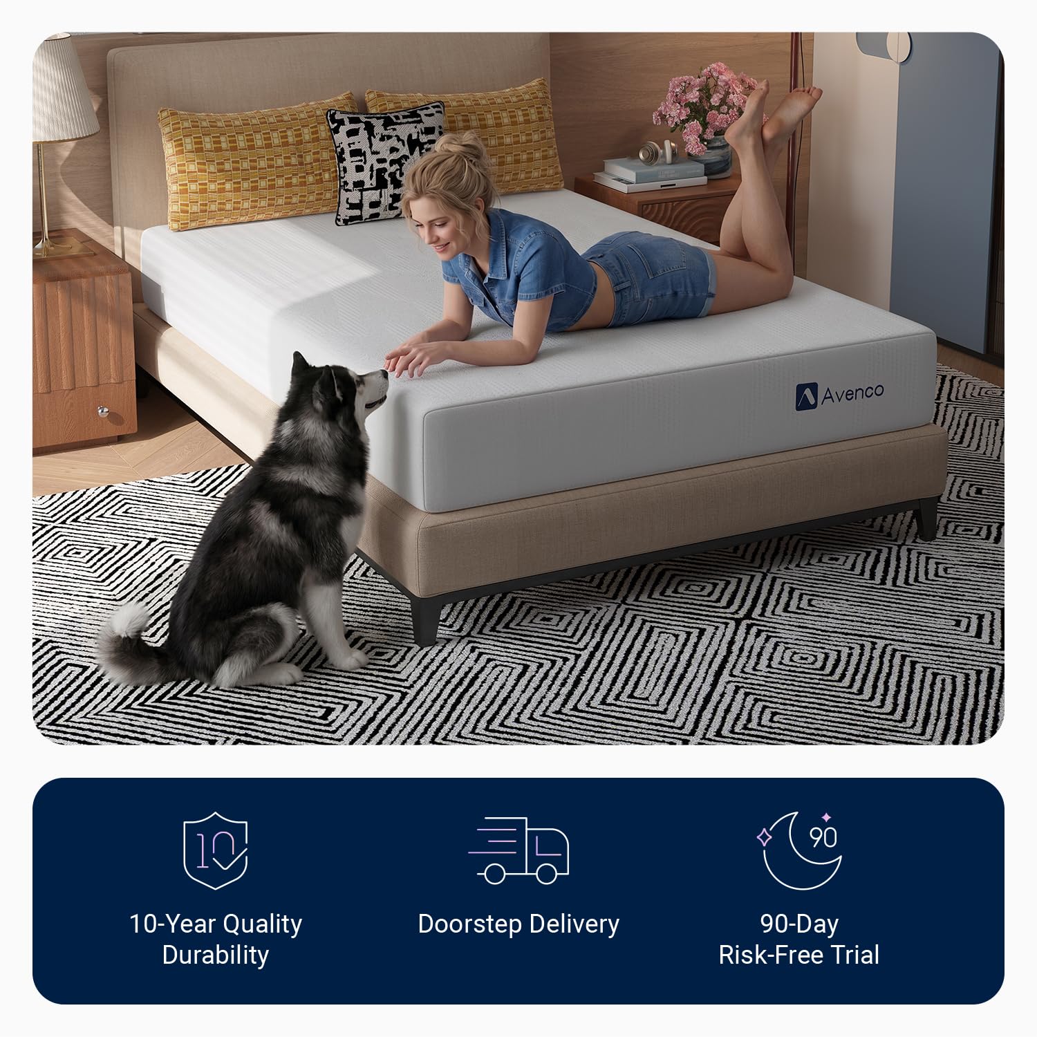 High-density base support in Avenco twin xl mattress