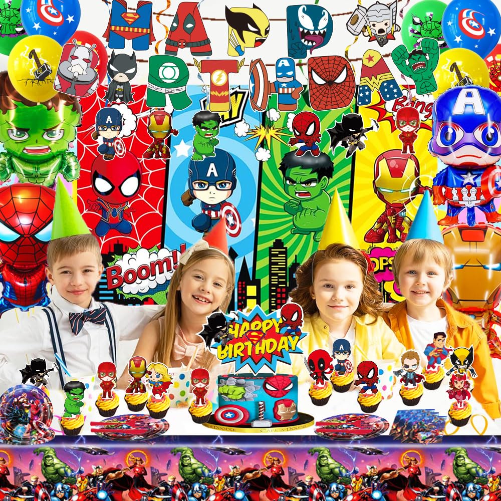 four large foil balloons and cake decoration included