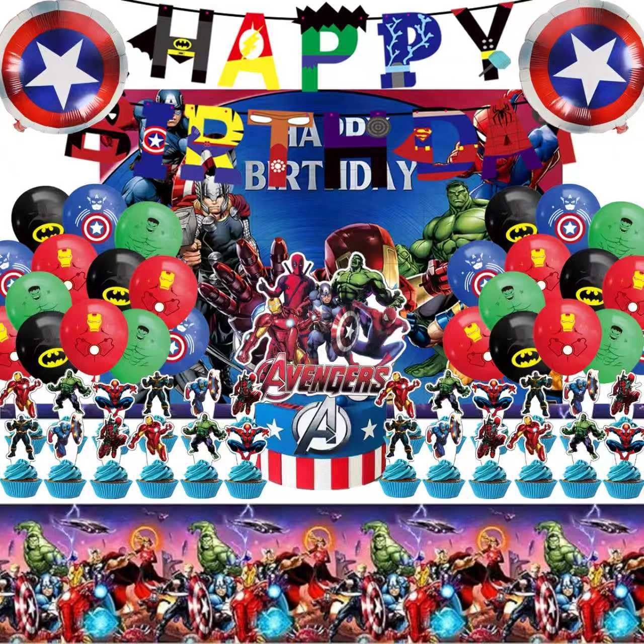 Avengers birthday banner for party decor