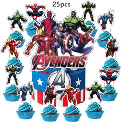 Avengers cake topper for cupcakes