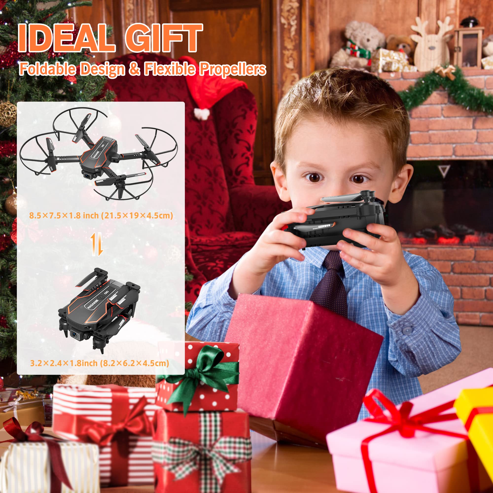 AVIALOGIC black mini drone with remote control and app features