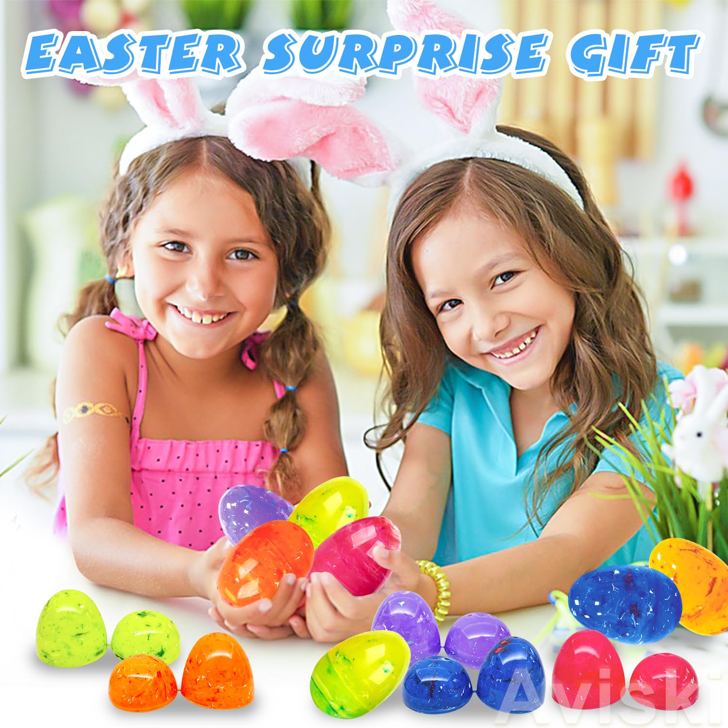Jumbo painted Easter eggs for Easter hunts by Aviski