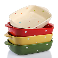 AVLA 4-pack ceramic small casserole dishes