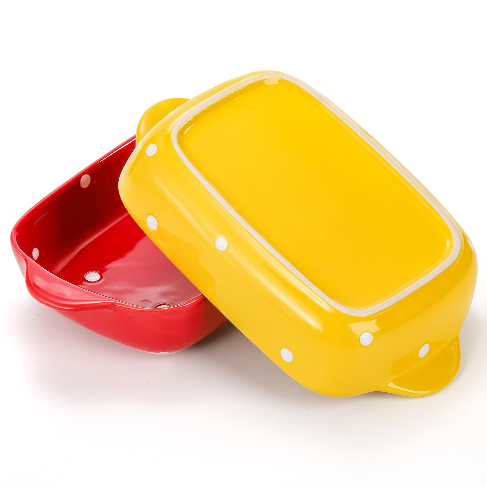 Dishwasher safe AVLA porcelain casseroles