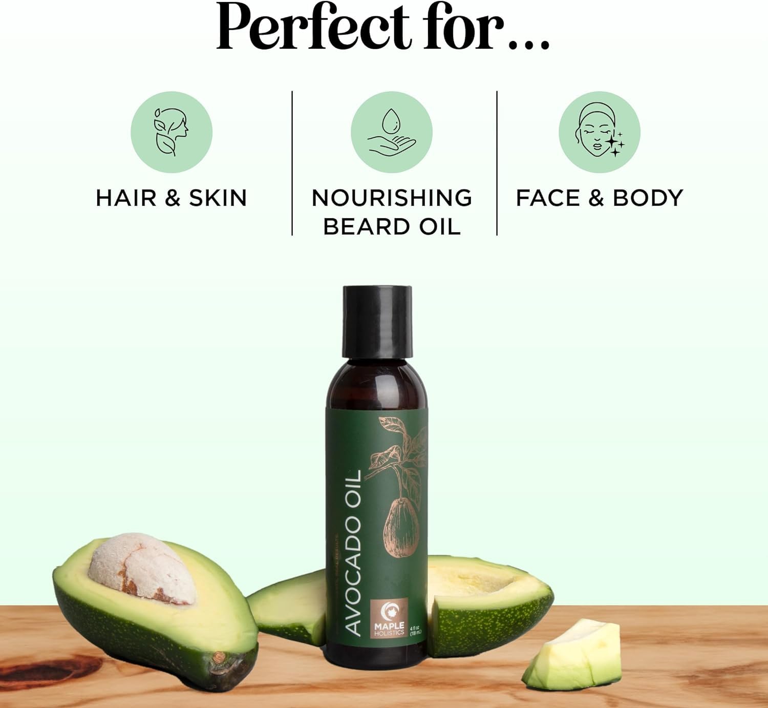 4 Fl Oz avocado oil bottle for skin and nails