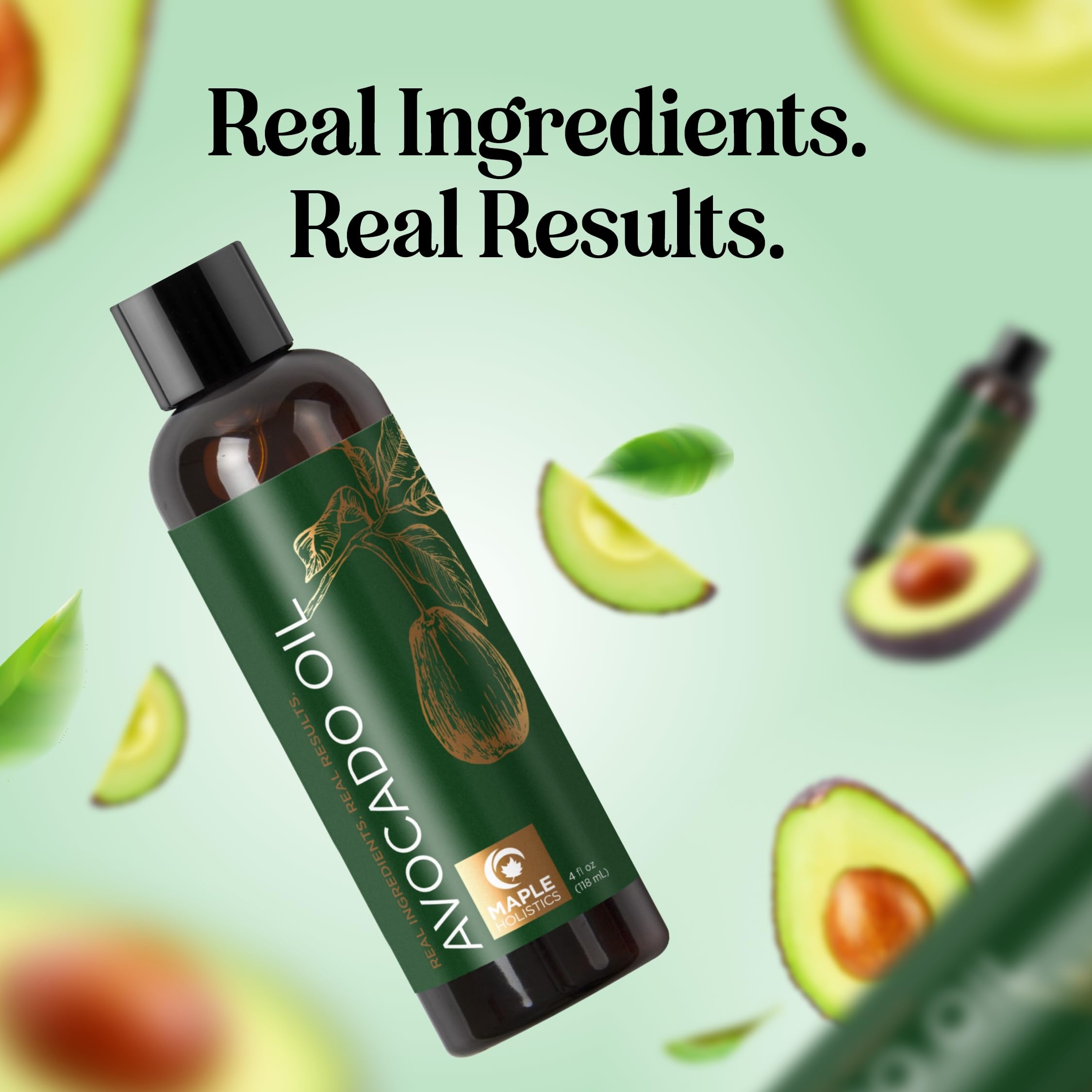 Maple Holistics natural avocado oil packaging