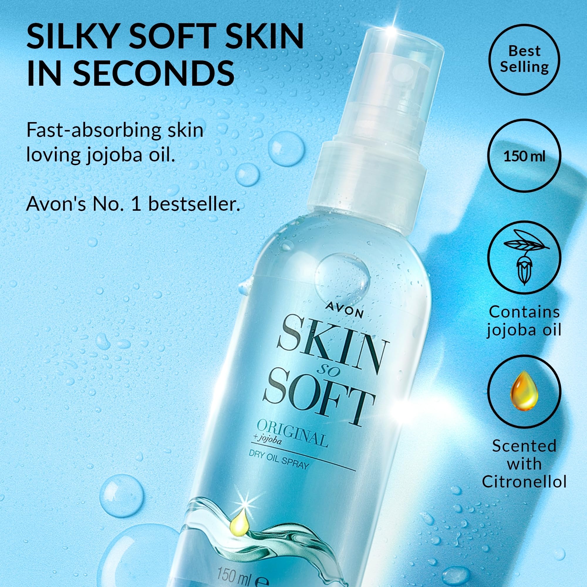 travel size avon skin so soft original jojoba dry oil spray