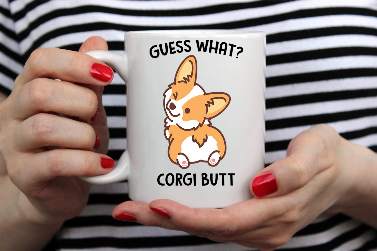 Animal mug 11oz AW Fashions corgi butt