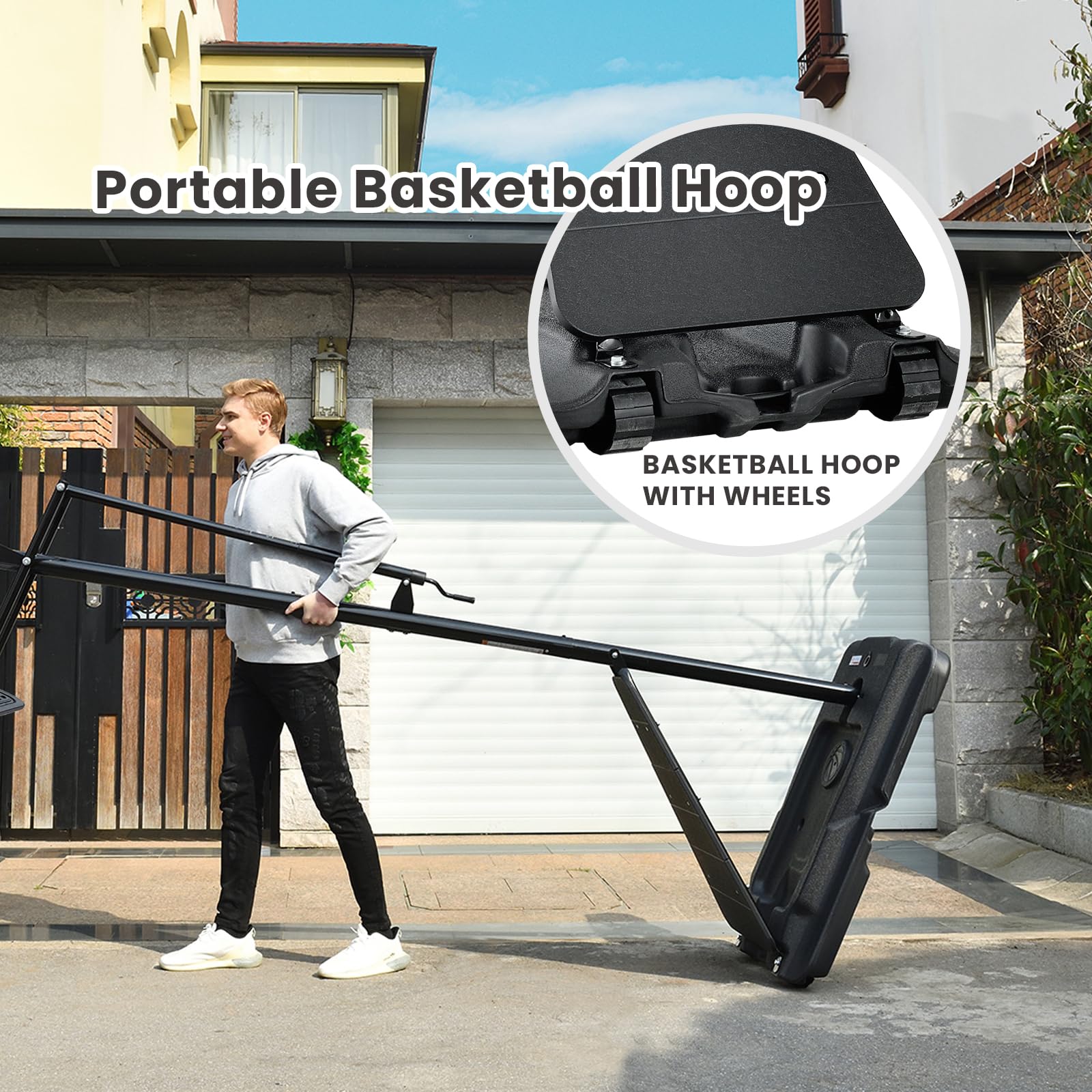 Large PC backboard with visibility AWII SPORT hoop