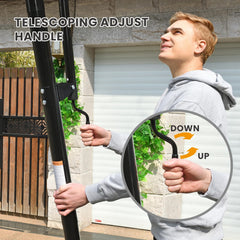 Sturdy steel pole with weather resistant coating AWII SPORT hoop