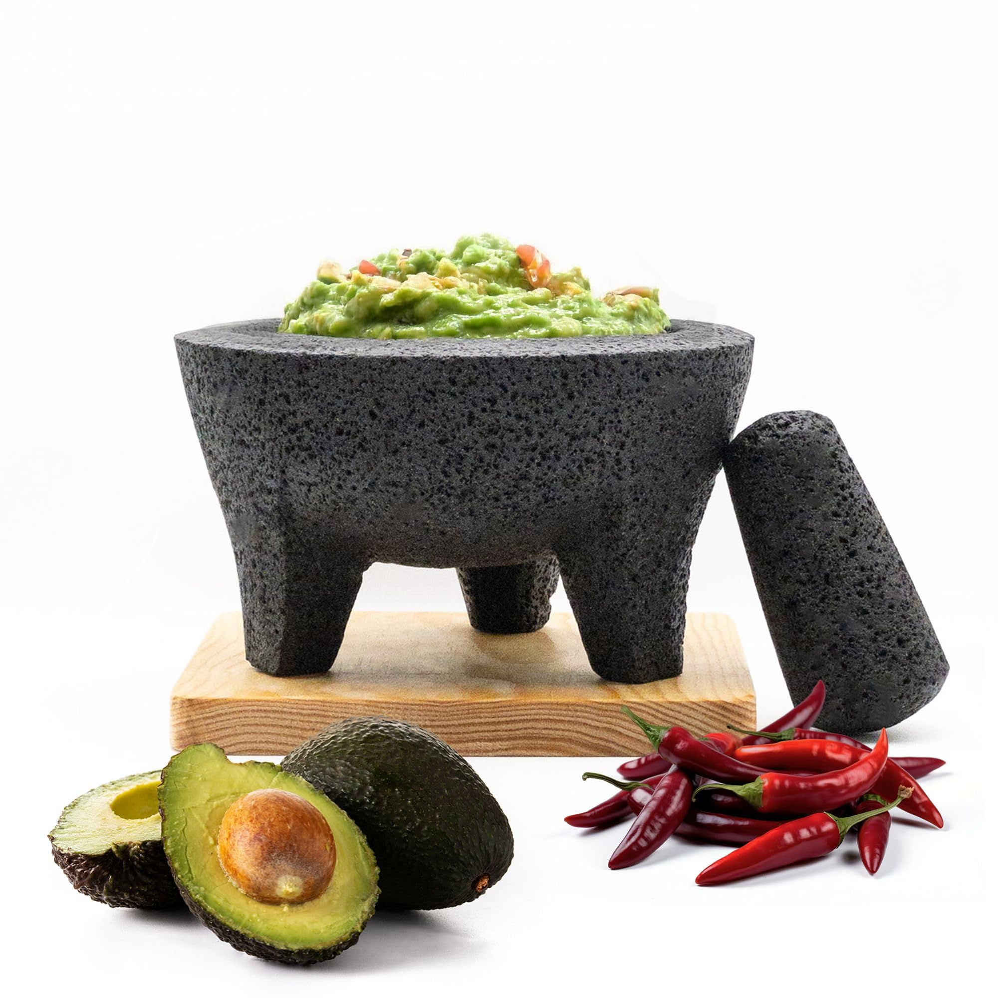 Axcento Molcajete Mexicano 8-Inch guacamole bowl and pestle