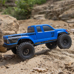 Axial AXI-1219T2 1/24 blue RC Truck rock crawler rear view