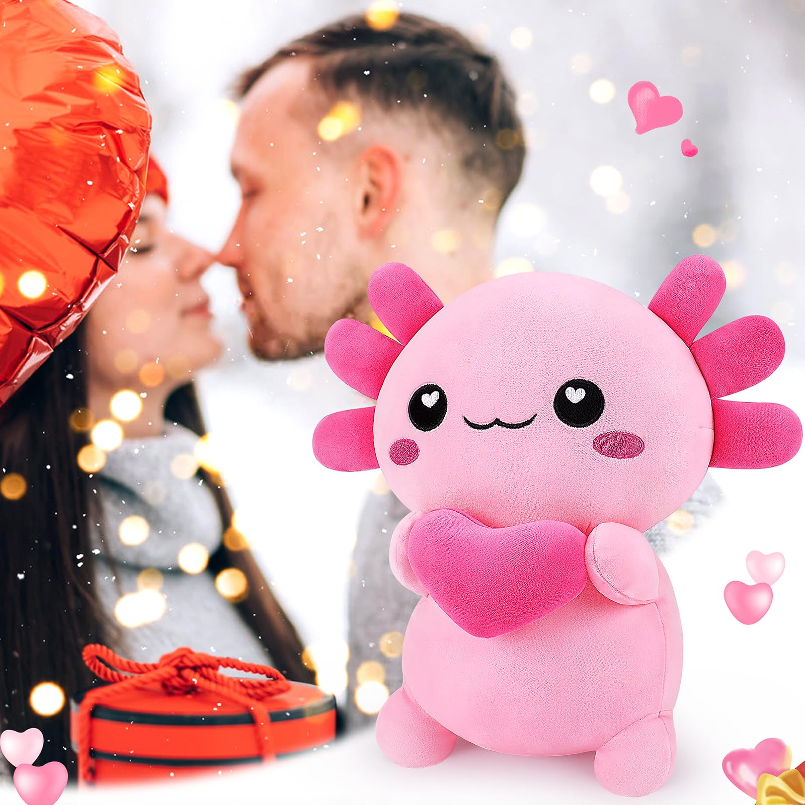 Vacuum packaged Achwishap Axolotl Plush recovery after opening