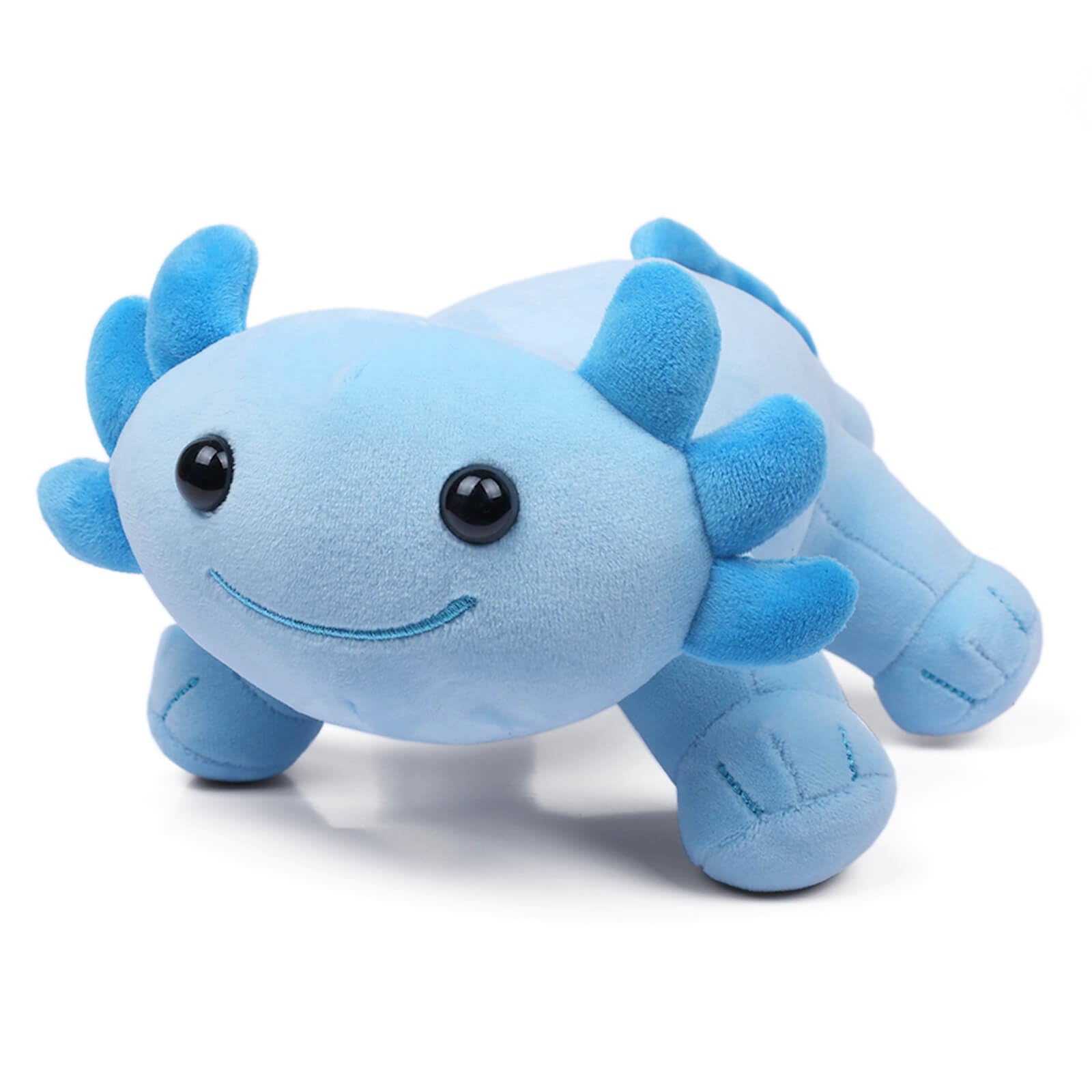 Axolotl plush pillow 10.8 inch blue