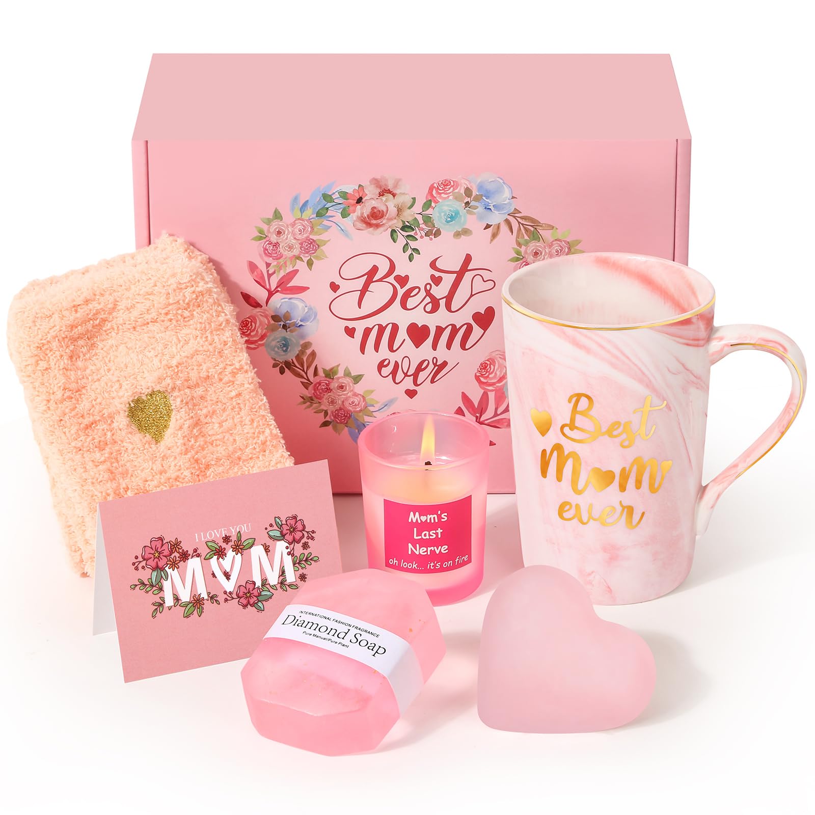 AYGE Gifts for Mom gift set with Best Mom Ever mug