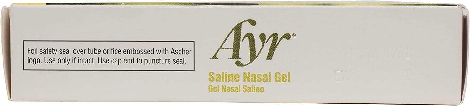Dye free paraben free gluten free Ayr nasal gel formula