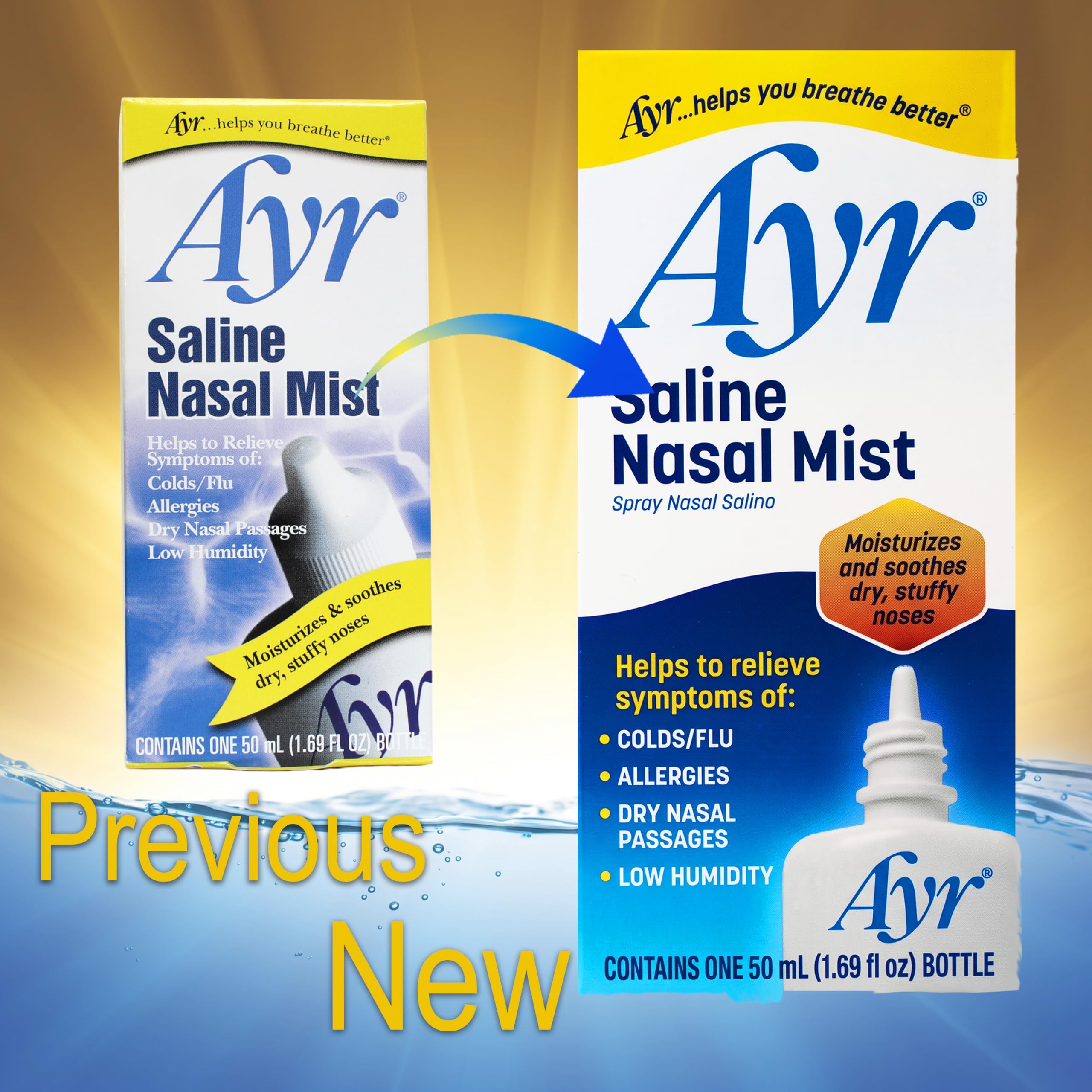 Ayr Nasal Mist 50 mL dual pack front view