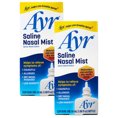 Ayr Saline Nasal Mist Spray 50 mL bottle 2 pack
