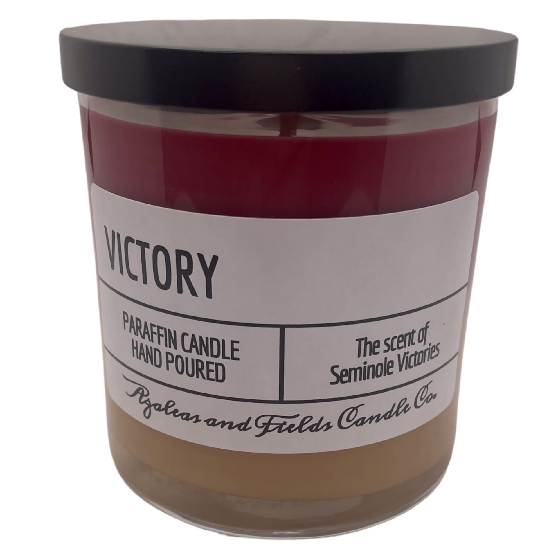 Azaleas and Fields Seminoles Victory Candle 10oz hand-poured in USA clear jar gift