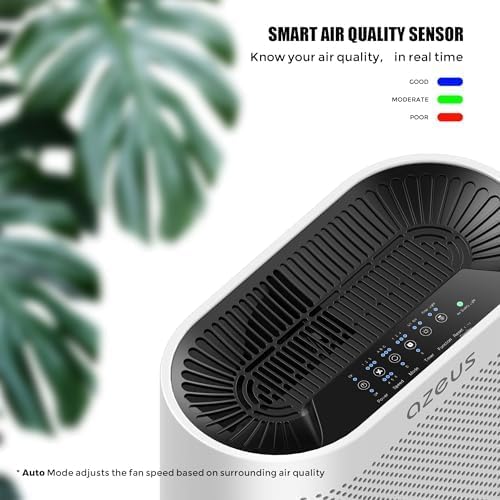 Smart air quality sensor display on AZEUS purifier