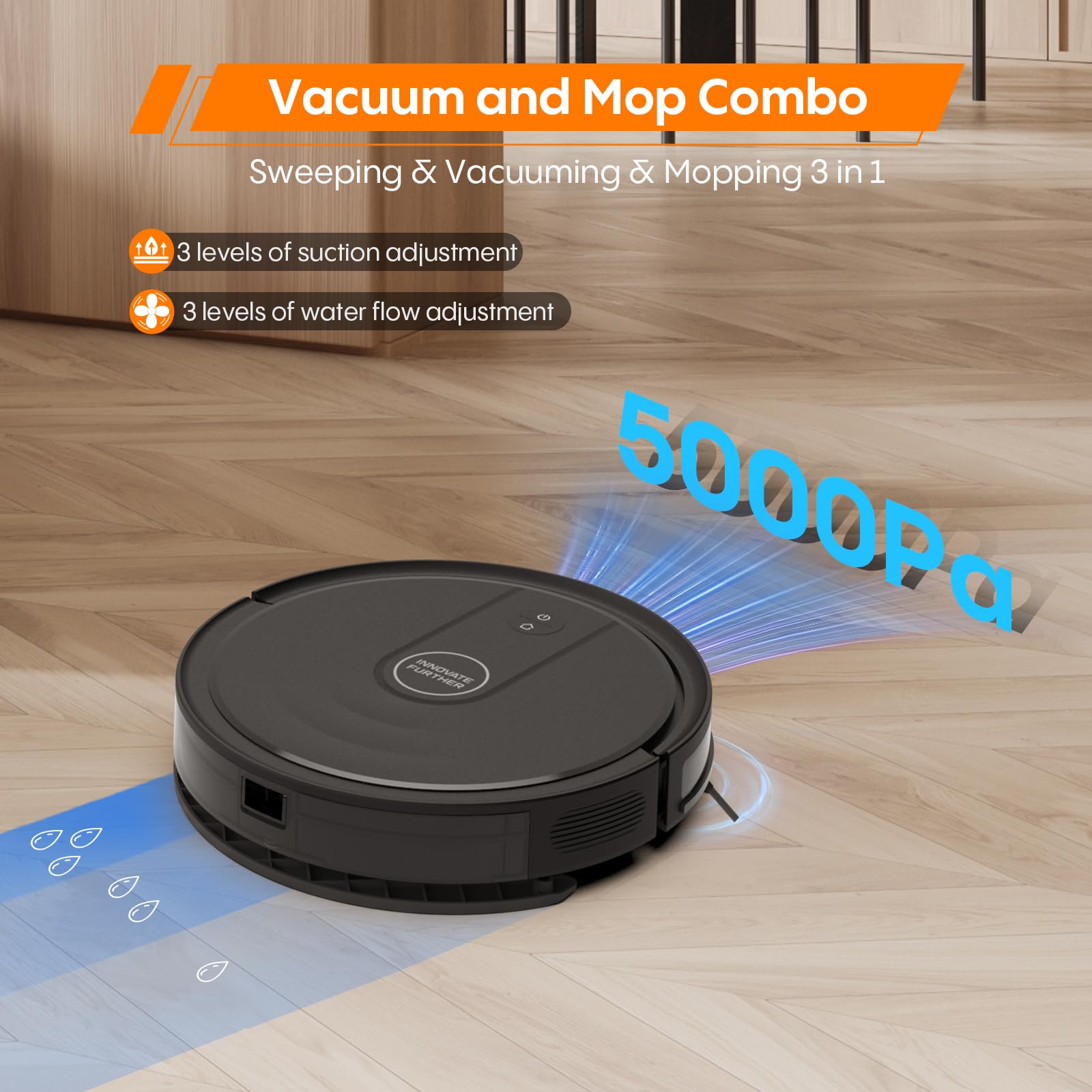 AZQQ 3-in-1 robot vacuum cleaning mode Auto Edge