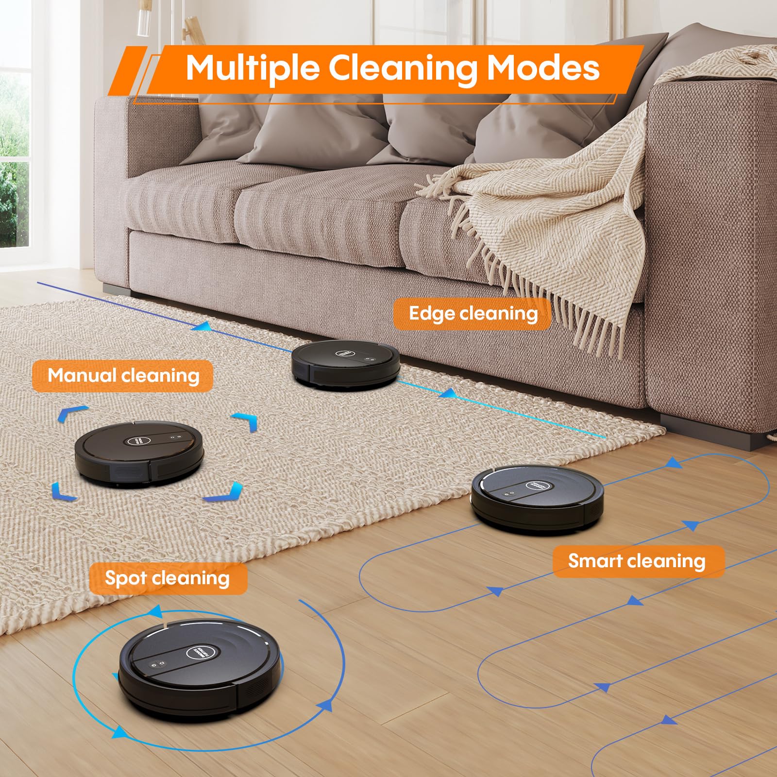 Hard floors cleaning with AZQQ robot vacuum