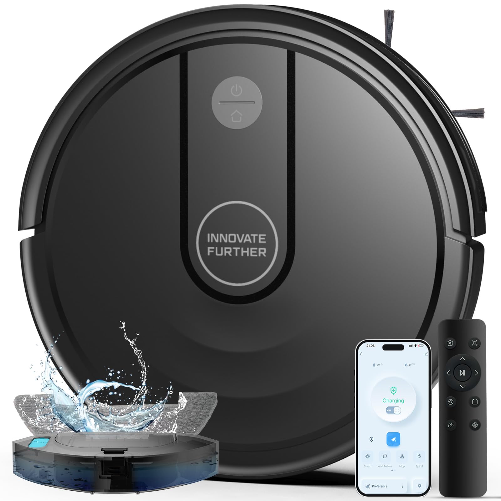 AZQQ robot vacuum and mop under furniture