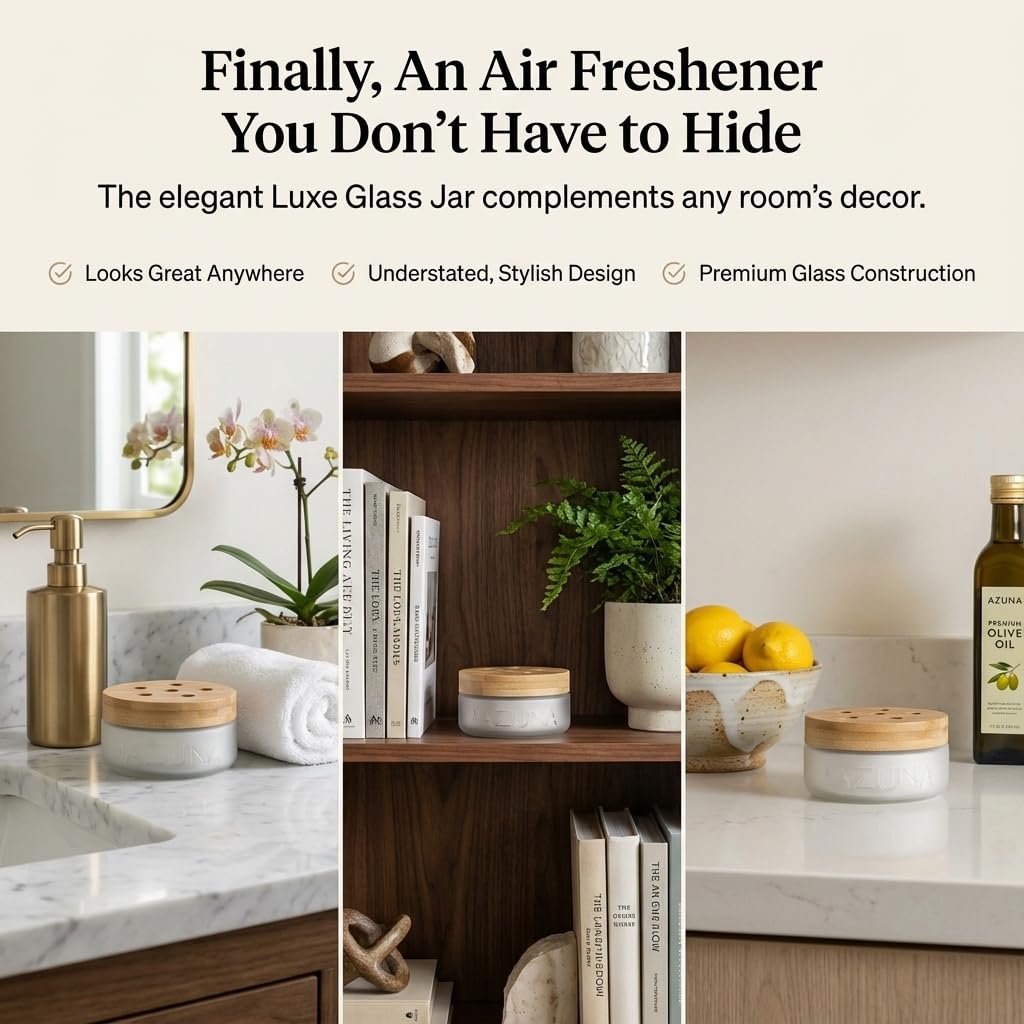 Two empty 8 oz Luxe Glass Jars in Azuna kit