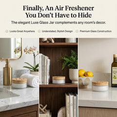 Two empty 8 oz Luxe Glass Jars in Azuna kit