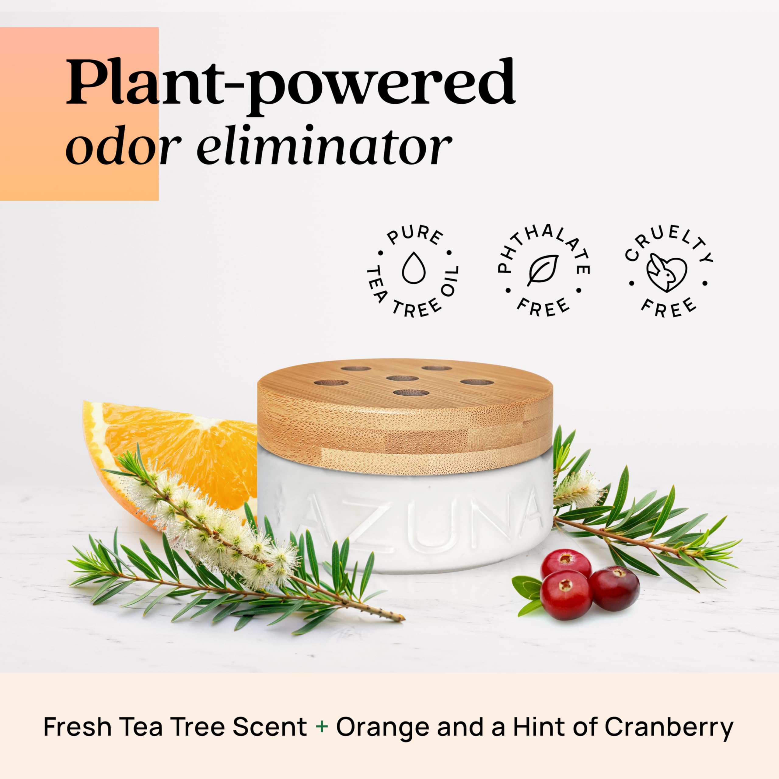 Plant powered non toxic Azuna odor eliminator for home