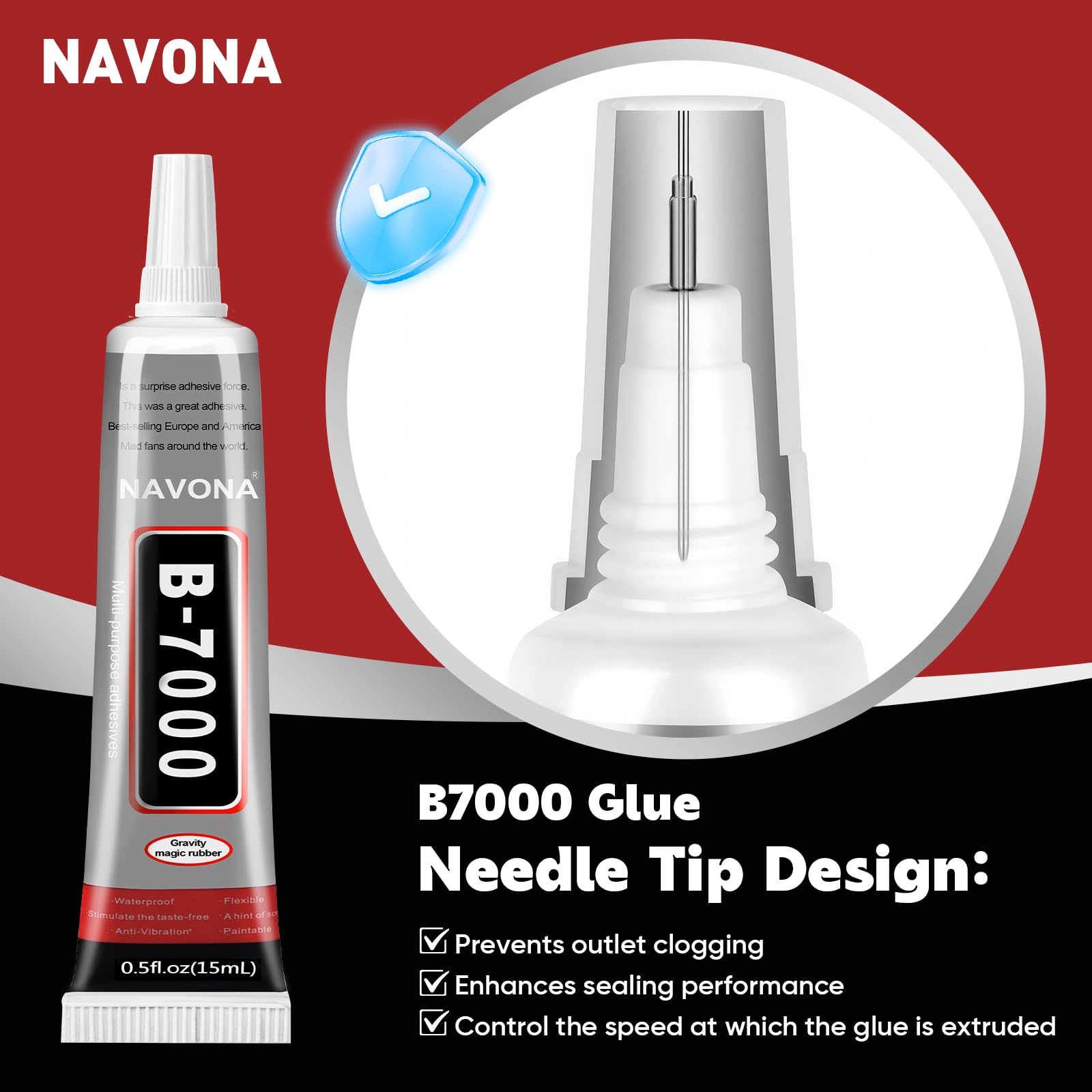 Transparent waterproof elastic B7000 multipurpose adhesive