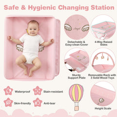 Changing table with wheels for mobility