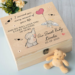 Baby memorial keepsake box for photos and mementos