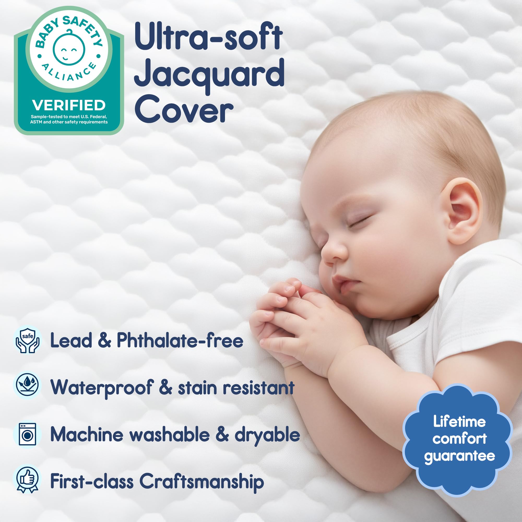 Waterproof baby playpen mattress 38x26 by Pro Goleem