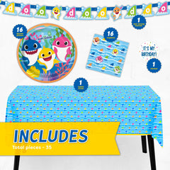 Banner used for Baby Shark party decorations