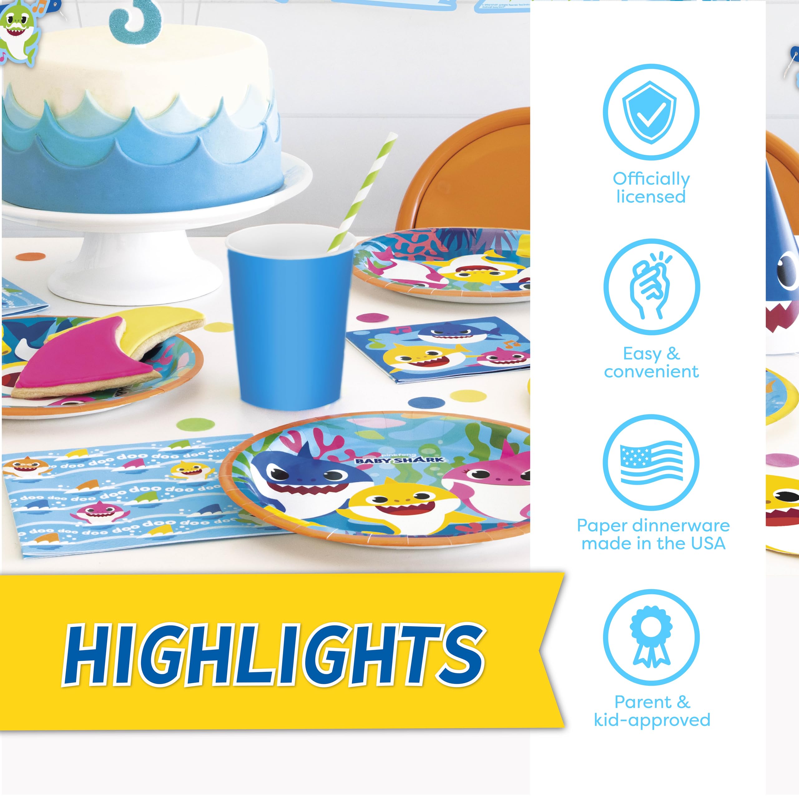 Its My Birthday sticker included in Baby Shark kit