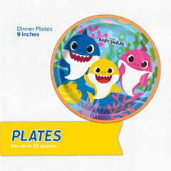 6.5 inch napkins and 9 inch plates from Baby Shark set