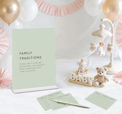 Baby Shower Bingo setup and decor included