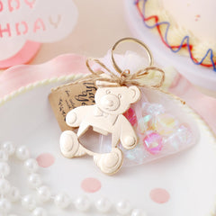 Organza bags with bottle openers and tags
