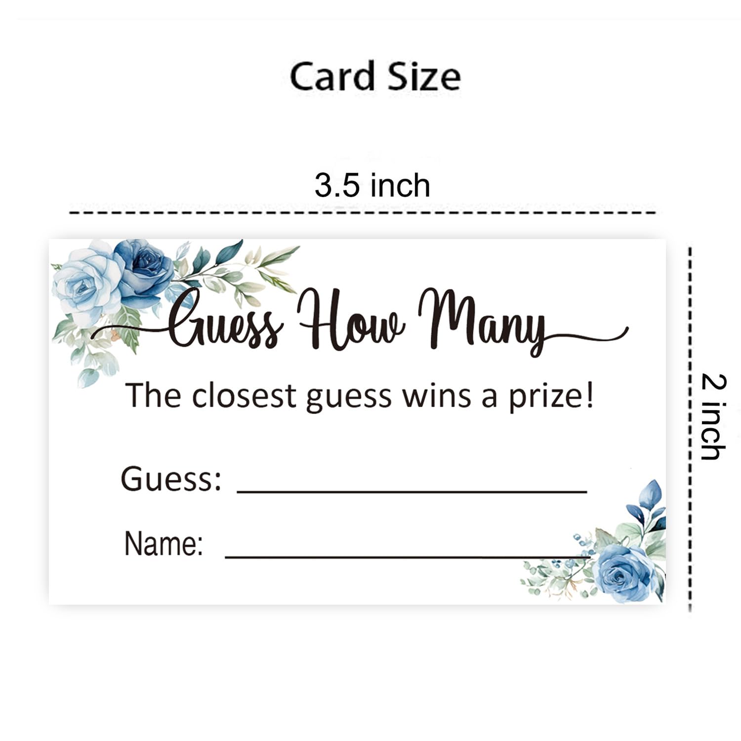 Baby shower game cards KONKAVA 3.5 x 2 inches