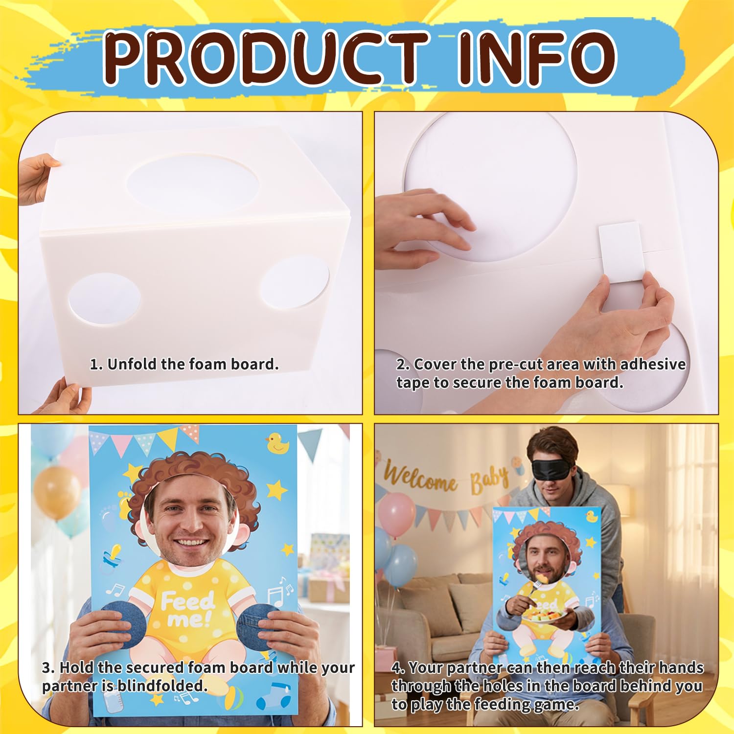 Reinforced PVC boards provide durable baby shower activity