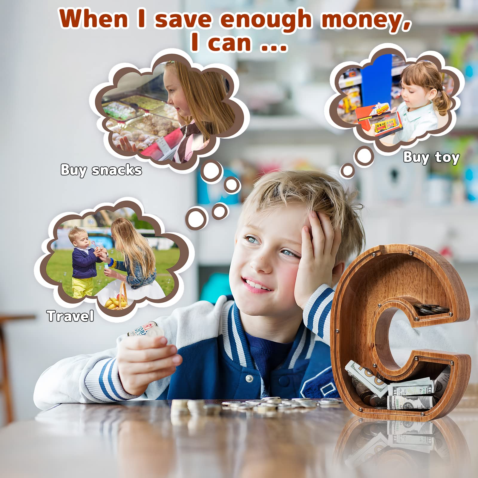 Baby shower gift piggy bank idea