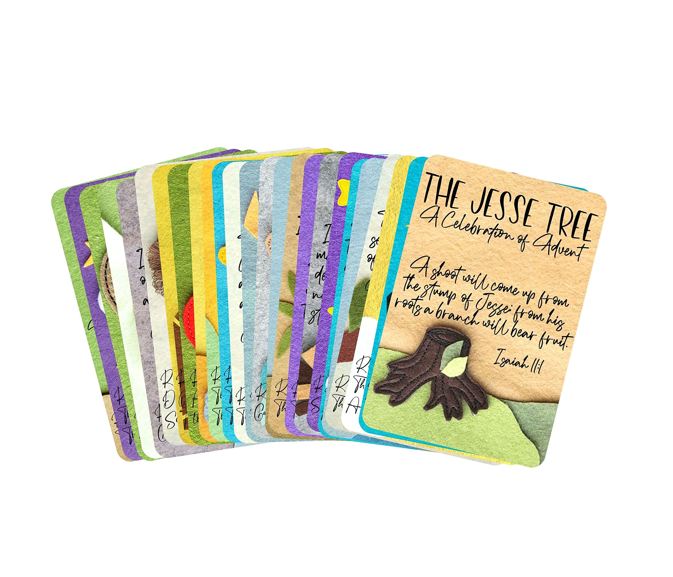 Baby WhatKnots LLC Jesse Tree Advent Cards 24-pack 3x4 size
