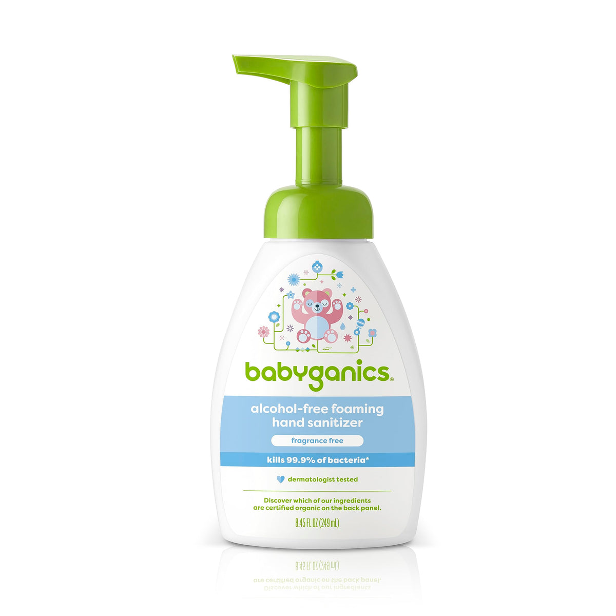 Babyganics Alcohol-Free Foaming Hand Sanitizer pump bottle 8.45 oz